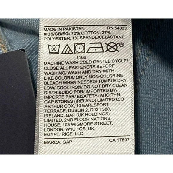 NWT GAP Girls Stretch High Rise Bermuda Shorts Sz 6 Light Wash Denim Rips - Picture 5 of 7